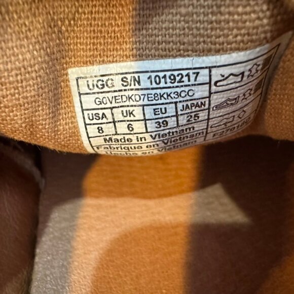 UGG Australia Jess Slip-On Suede Sneakers – Gold Tan – Women’s Size 8 – EUC - Picture 5 of 5